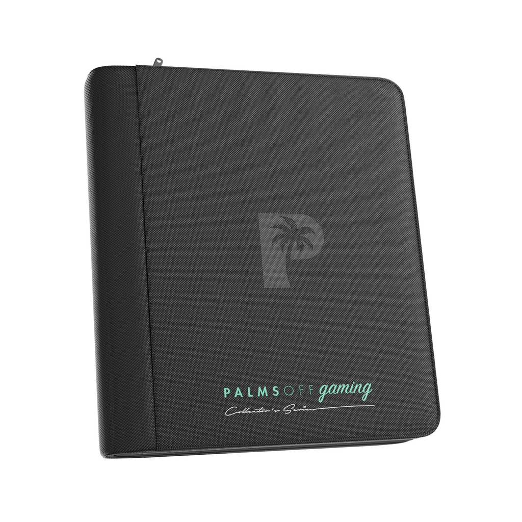Palms Off Gaming - Collector's Series Top Loader Zip Binder - 4 Pocket - Black
