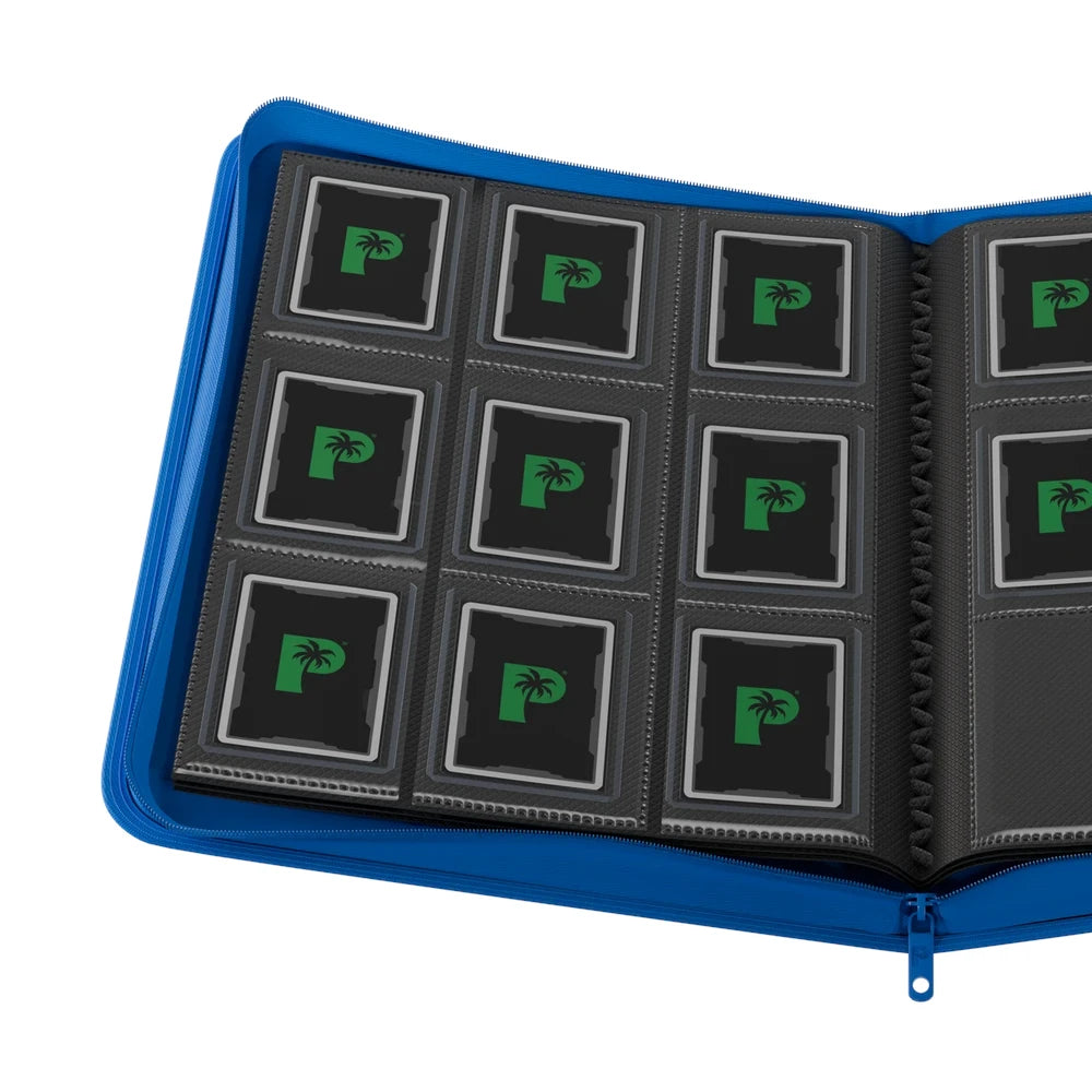 Palms Off Gaming - Collector's Series Top Loader Zip Binder - 9 Pocket - Blue