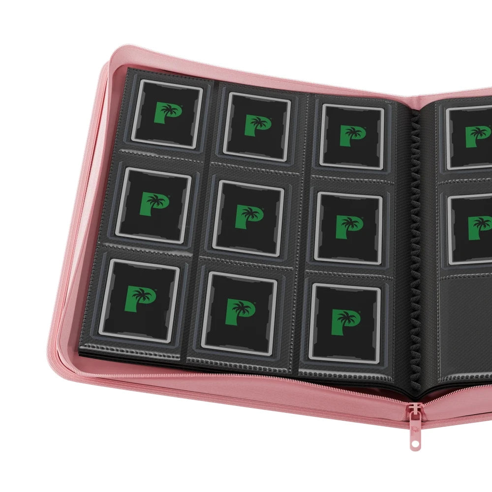Palms Off Gaming - Collector's Series Top Loader Zip Binder - 9 Pocket - Pink