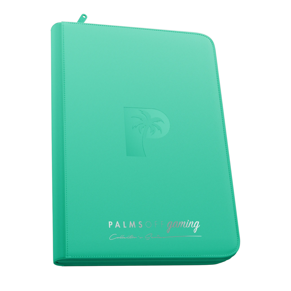 Palms Off Gaming - Collector's Series Top Loader Zip Binder - 9 Pocket - Turquoise