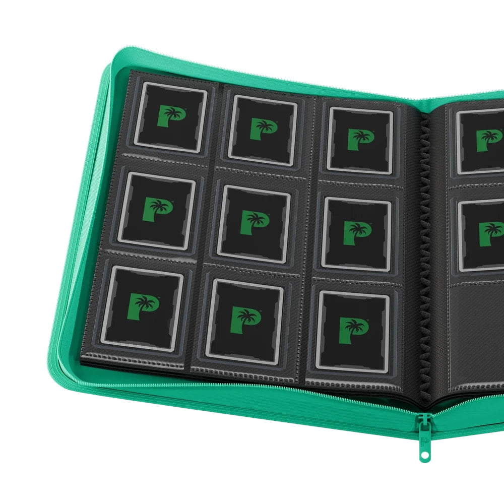 Palms Off Gaming - Collector's Series Top Loader Zip Binder - 9 Pocket - Turquoise