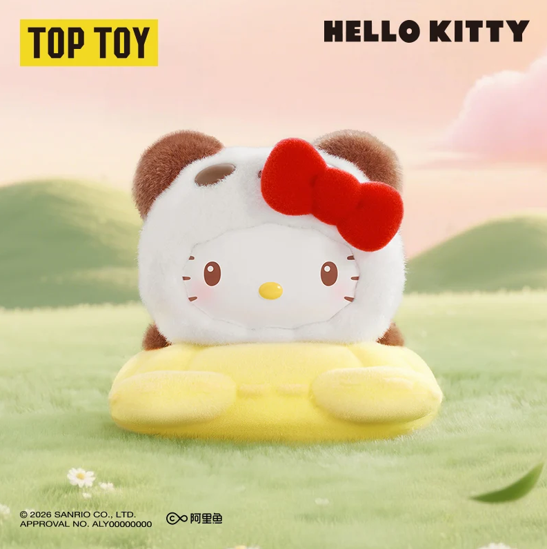 Sanrio Characters Colourful Panda Series Flocked Figures Blind Box